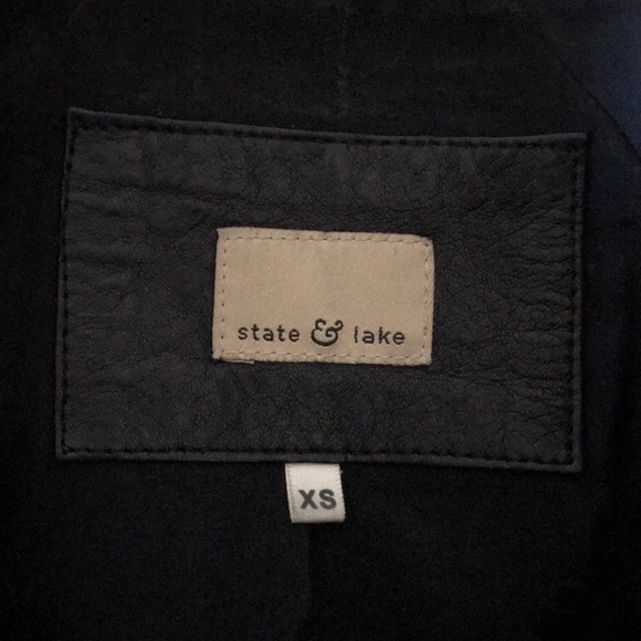 STATE & LAKE 100% genuine leather jacket - Picture 8 of 16